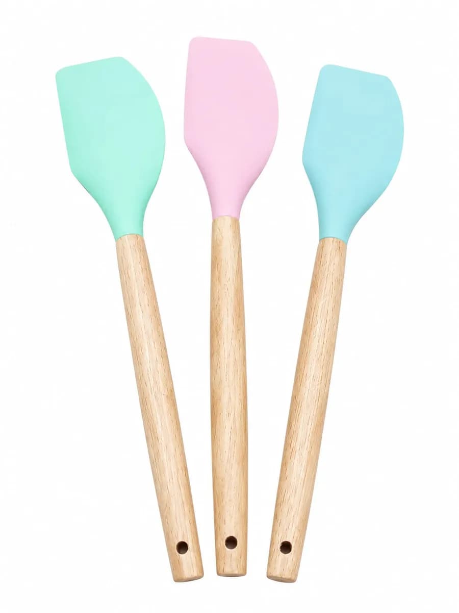 Wooden Handle Silicon Scraper