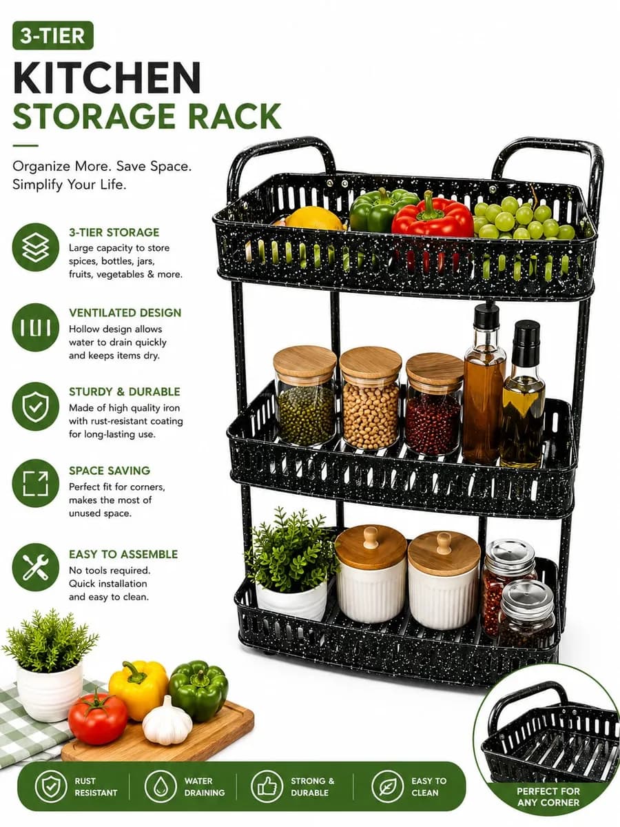 Kitchen Organizer 3 Layers shelf